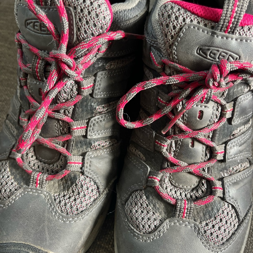Keen Womens Koven Hiking Boots Size 8.5 Gray Leather Sneaker Outdoor Trail Shoes - Picture 7 of 9